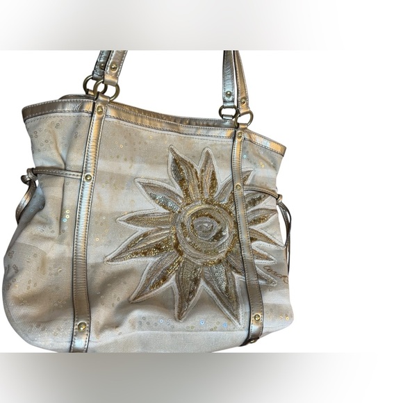 Coach Audrey Sequin Sun Starfish Cinched Tote Bag - Picture 6 of 10